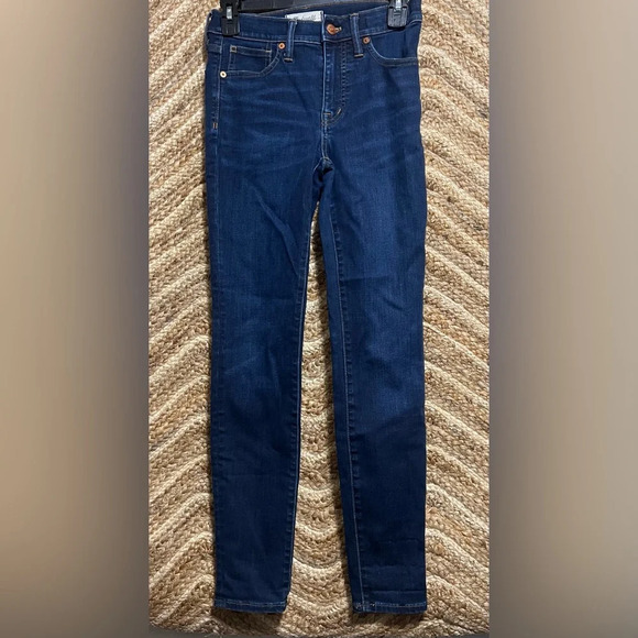 Madewell Women's 9" High Rise Skinny Denim Jeans,Dark Wash,SZ 25,Great Condition - Picture 1 of 10